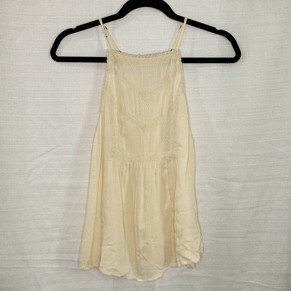 Cream Lace Peasant Cami